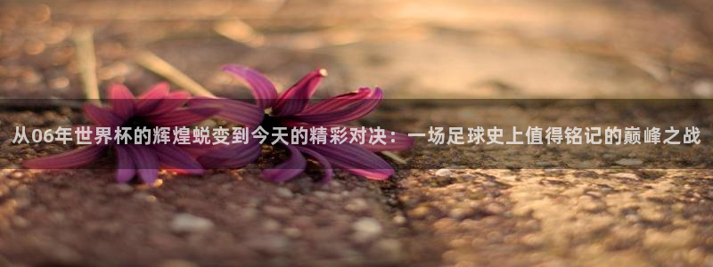 世界杯欧洲区预选赛赛程:从06年世界杯的辉煌蜕变到今天的精彩对决:一场足球史上值得铭记的巅峰之战